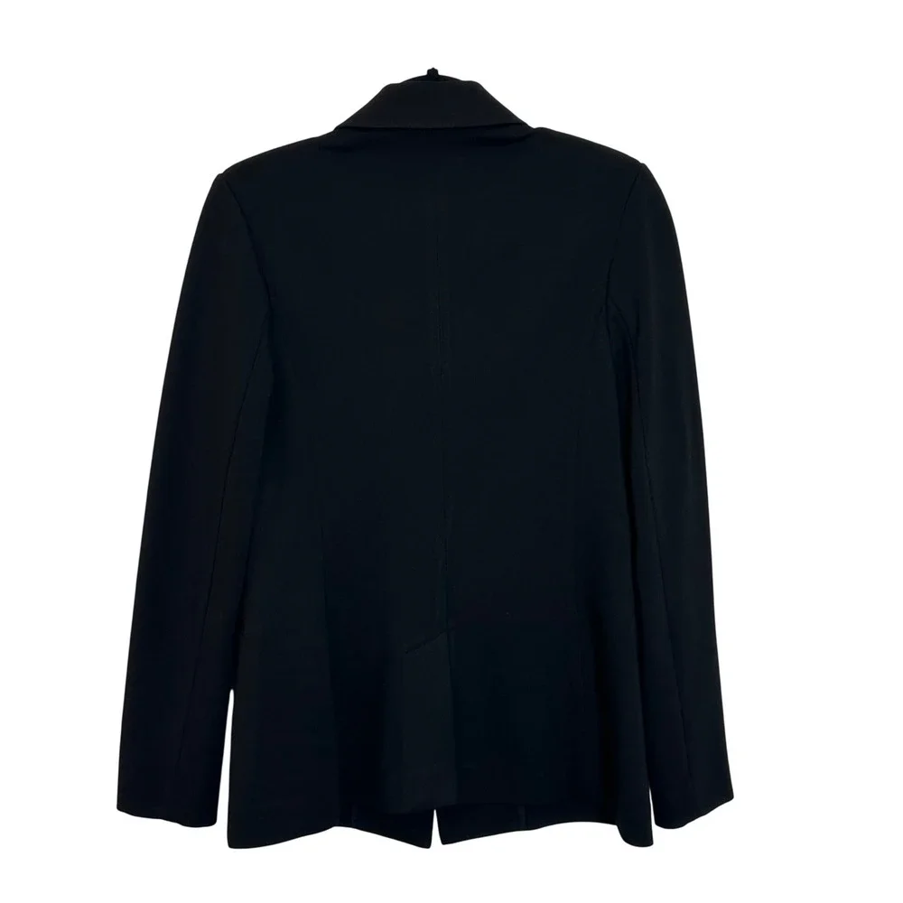 L'AGENCE Stretch Knit Blazer Jacket Size 6 Black Classic‎ Fitted Career Office